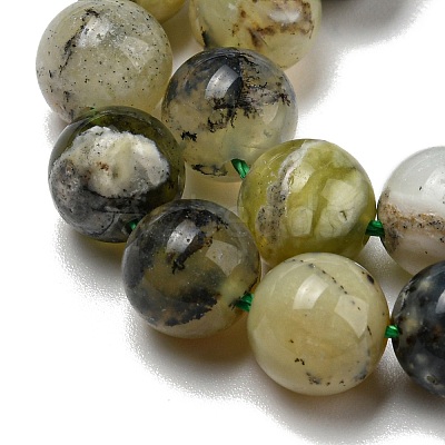 Natural Green Opal Beads Strands G-R494-A11-03-1