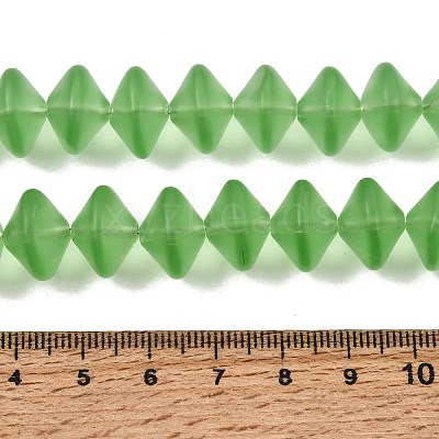 Frosted & Baking Paint Transparent Glass Beads Strands GL-CBA2ED2-03D-1