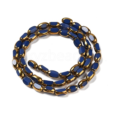 Electroplate Opaque Color Glass Beads Strands EGLA-Q127-A01-02H-1