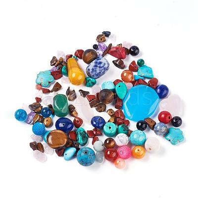 Mixed Shapes Natural & Synthetic Gemstone Beads GLAA-MSMC006-M10-1