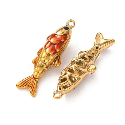 304 Stainless Steel Enamel Pendants STAS-Z193-13G-04B-1