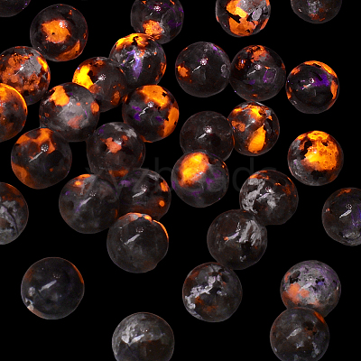 50Pcs Natural Fluorescent Syenite Rock(Glow under UV Light) Beads G-PA0002-37-1
