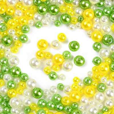 ABS Plastic Imitation Pearl Beads KY-G030-01H-1