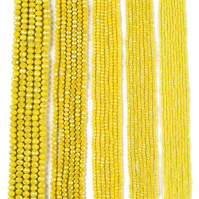 Electroplate Glass Beads Strands EGLA-A044-P1mm-B04-1