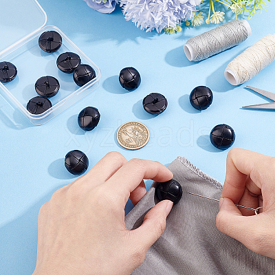 12Pcs Cowhide Shank Buttons BUTT-ME0001-41A-1
