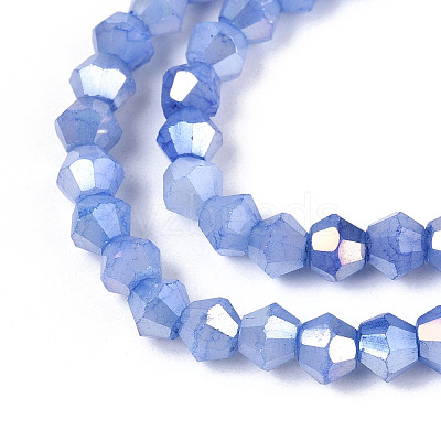 Ombre Effect Dyed Glass Beads Strands LS-GLAA-T025-4mm-09I-1
