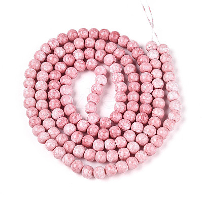 Baking Paint Glass Beads Strands DGLA-N016-6mm-02-1