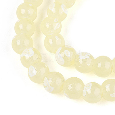 Baking Paint Glass Beads Strands DGLA-N015-6mm-08-1
