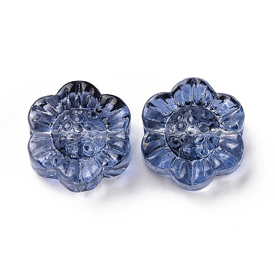 Transparent Spray Painted Glass Beads GLAA-I050-03-1