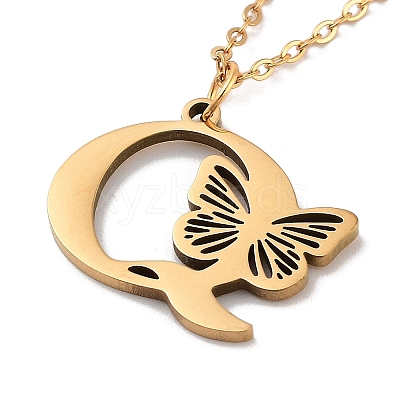 PVD Vacuum Plating 201 Stainless Steel Necklaces NJEW-R267-01Q-G-1