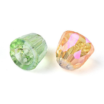 Electroplate Transparent Glass Beads Strands EGLA-N025-05B-A01-1