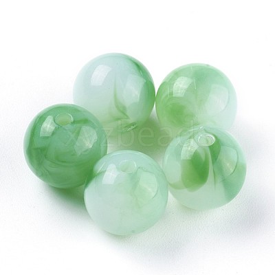 Acrylic Imitation Jade Beads MACR-E025-25B-8mm-1
