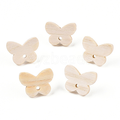 Ash Wood Stud Earring Findings EJEW-N017-011Y-1