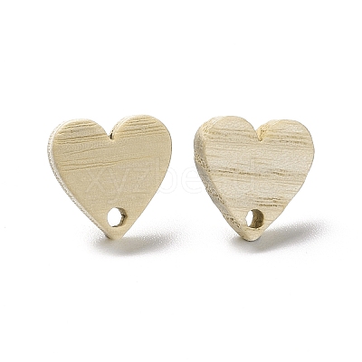 Ash Wood Stud Earring Findings EJEW-N017-011E-1
