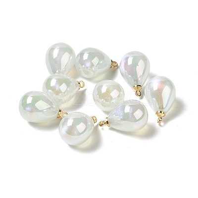 8Pcs UV Plating Acrylic Pendants FIND-YW0002-04F-1