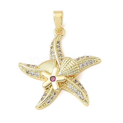 Brass Micro Pave Purple Cubic Zirconia Pendants KK-E804-14G-1