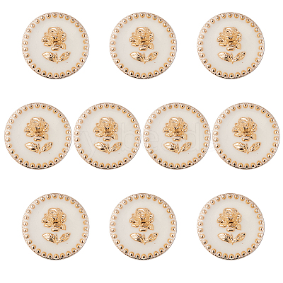 10Pcs Alloy Enamel Buttons BUTT-GF0001-31-1