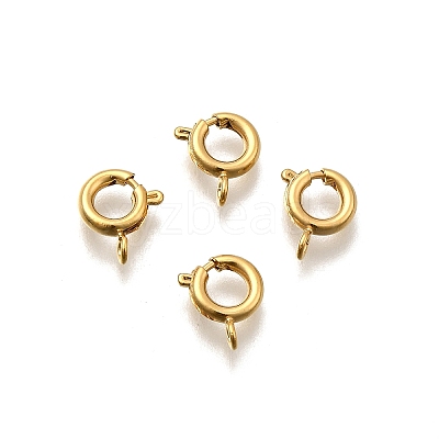 Eco-friendly Brass Spring Ring Clasps KK-D082-01F-G-1
