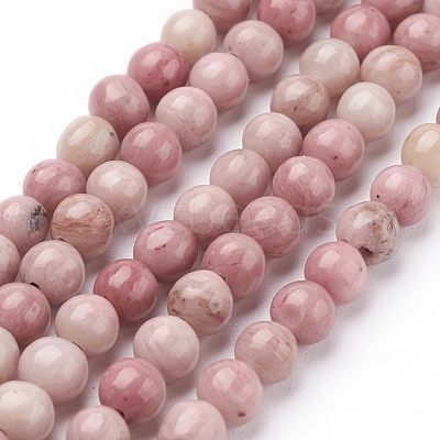 Natural Rhodonite Beads Strands G-G099-8mm-33-1