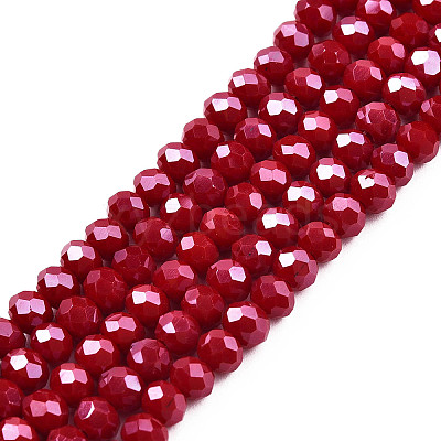 Electroplate Glass Beads Strands EGLA-A034-P8mm-A22-1