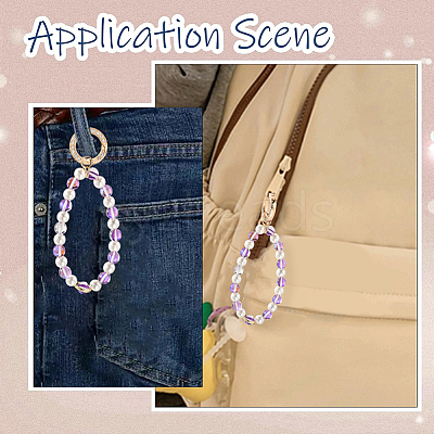 16Pcs Alloy Rhinestone Spring Gate Rings FIND-SP0004-52E-1