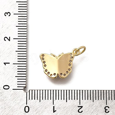 Brass Micro Pave Cubic Zirconia Pendants KK-Q043-03G-02-1