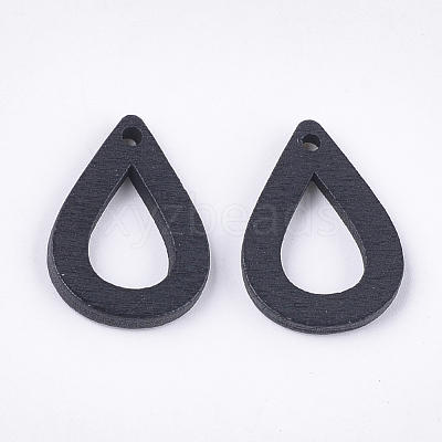 Painted Poplar Wood Pendants WOOD-T021-08D-1