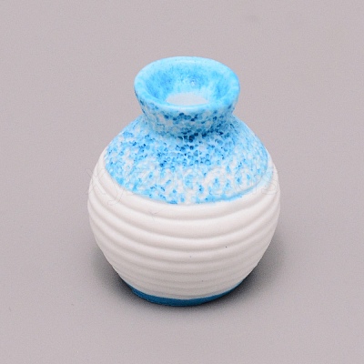 Resin Vase Miniature Flowerpot Ornaments AJEW-WH0251-96A-1