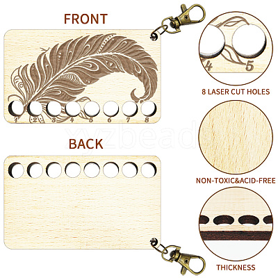  8-Position Wood Embroidery Thread Storage Trays TOOL-WH0056-023-1