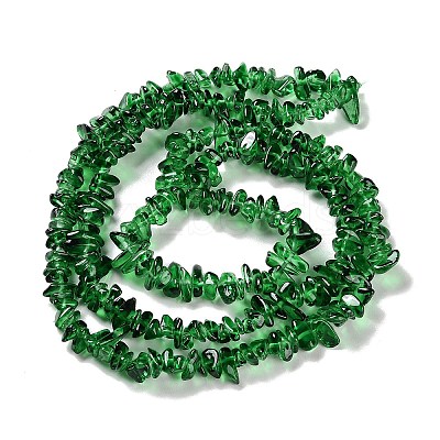Spray Painted Transparent Glass Beads Strands X-GLAA-P060-01A-07-1