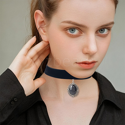 4Pcs Velvet Ribbon Choker Necklaces NJEW-SC0001-70A-1