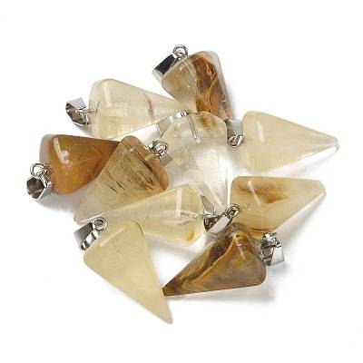 Watermelon Stone Glass Pendants G-B127-13P-03-1