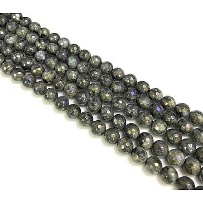 Electroplate Natural Labradorite Beads Strands X-G-L150-8mm-01-1