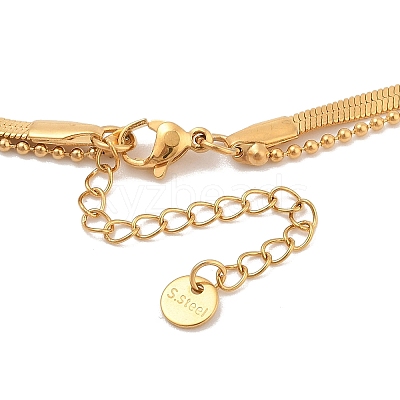 Double Layer Necklaces NJEW-A032-04G-02-1
