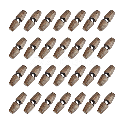 50Pcs 1-Hole Wood Buttons BUTT-UN0001-27A-1
