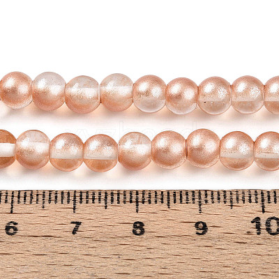 Baking Paint Transparent Glass Beads X1-DGLA-N011-6mm-04-1