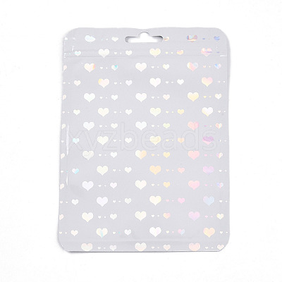 Rectangle Glitter Holographic Plastic Yin-yang Zip Top Gift Bags OPP-E004-01B-C02-1