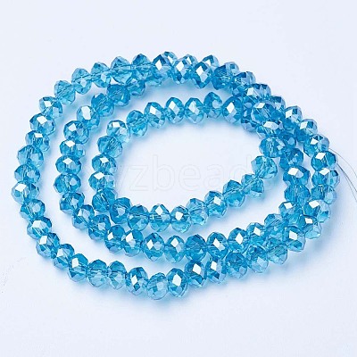 Electroplate Glass Beads Strands EGLA-A034-T10mm-A13-1