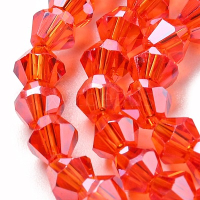 Transparent Electroplate Glass Beads Strands EGLA-A039-T3mm-A14-1
