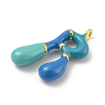 Brass Enamel Pendants X-KK-E093-03G-R-1