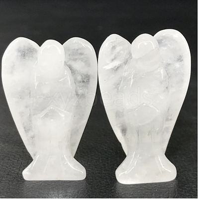 Natural Quartz Crystal Carved Healing Angel Figurines PW-WG73241-10-1