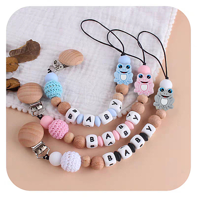 10Pcs 5 Colors Food Grade Eco-Friendly Silicone Beads SIL-HY0001-25-1