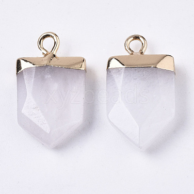 Natural White Jade Pointed Pendants X-G-N326-34M-1