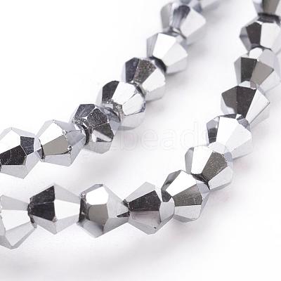 Electroplate Glass Beads Strands EGLA-S057-4-1