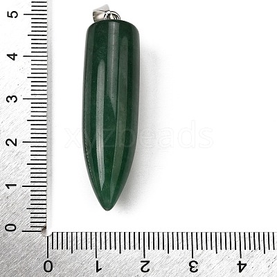 Natural Green Aventurine Pointed Pendants G-F820-12S-1