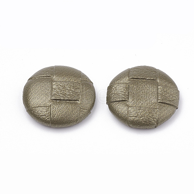 Imitation Leather Covered Cabochons WOVE-N006-02C-1