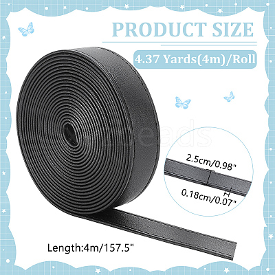 4M Flat Imitation Leather Cord LC-WH0011-03B-01-1