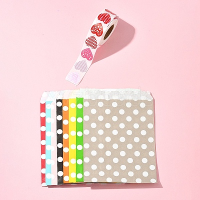 45Pcs 9 Colors Kraft Paper Bags CARB-FS0001-01-1