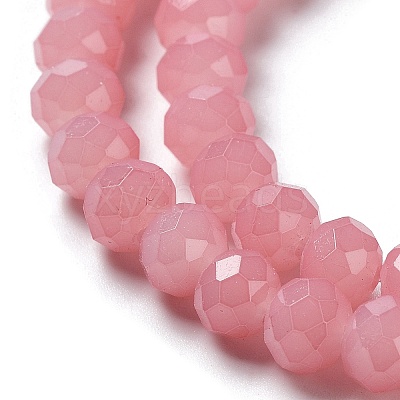 Baking Paint Imitation Jade Glass Bead Strands X-DGLA-A034-J8MM-A3-1