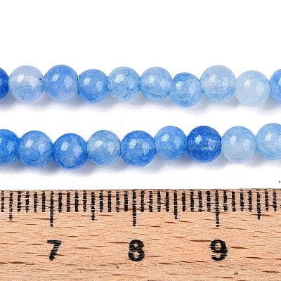 Dyed Natural White Jade Beads Strands G-T140-4mm-A08-1